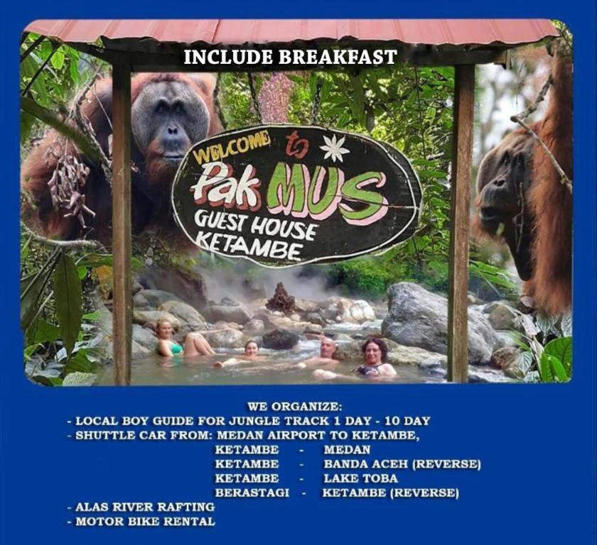 Pak Mus Guest House Ketambe - 0813-7072-1793 Kutacane Zewnętrze zdjęcie